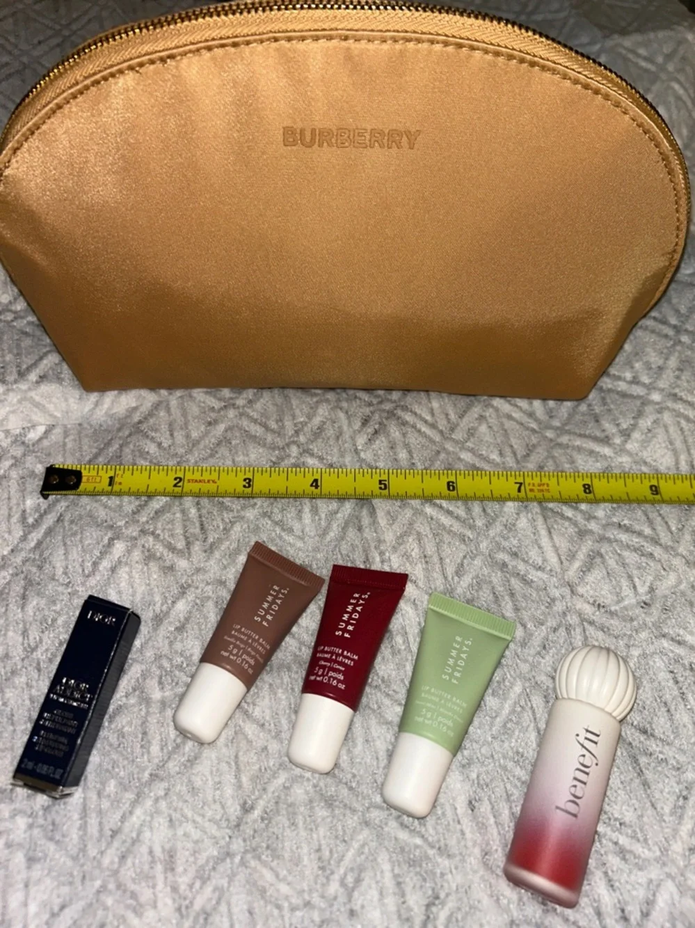 Burberry Beige Nylon Cosmetic Pouch NWOT - Picture 7 of 13